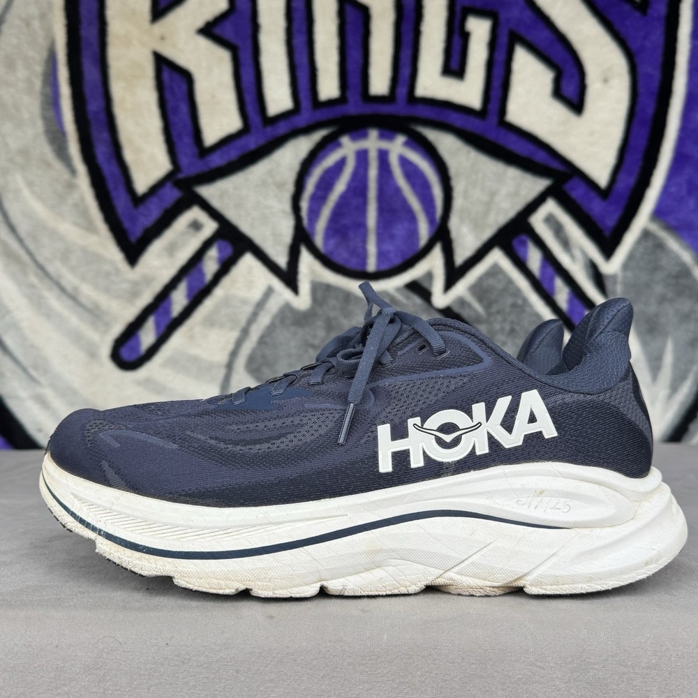 Size 11.5 2E - Hoka One One Clifton 10 Men's Navy Running Shoes 1162030 NWT